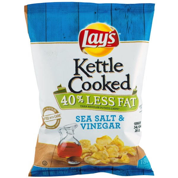 Lays Kettle Reduced Fat Salt & Vinegar Chips thumbnail