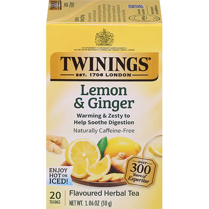 Twining's Lemon & Ginger Tea 25ct thumbnail