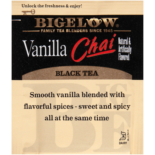 Bigelow Vanilla Chai Tea 28ct Continental Online Ordering