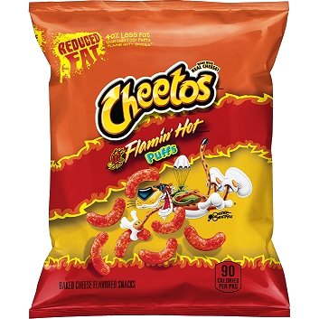 Cheetos Puffs Whole Grain Reduced Fat Flaming Hot thumbnail